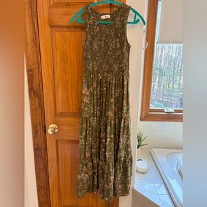 NATURAL LIFE Green Floral Maxi Dress